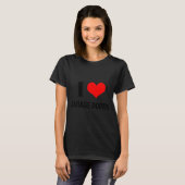 I Love Garage Doors Christmas Red Heart Funny Gift T-Shirt (Vorne ganz)