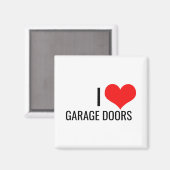 I Love Garage Doors Red Heart Christmas Gift Nk To Magnet (Vorderseite/Rückseite)