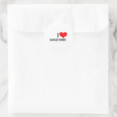 I Love Garage Doors Red Heart Christmas Gift Nk To Runder Aufkleber (Tasche)
