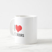 I Love Garage Doors Red Heart Funny Christmas Gift Kaffeetasse (Vorderseite Links)