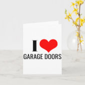 I Love Garage Doors Red Heart Funny Christmas Gift Karte (Gelbe Blume)