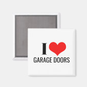 I Love Garage Doors Red Heart Funny Christmas Gift Magnet (Vorderseite/Rückseite)