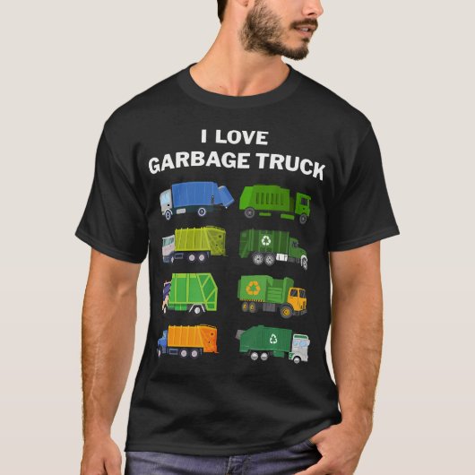 I Love Garbage Trucks Trash Waste Separation Truck T-Shirt (Vorderseite)