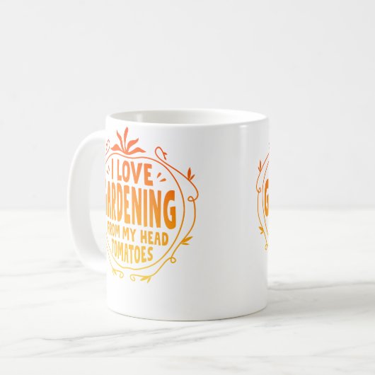 I Love Gardening From My Head Tomatoes Gardening G Kaffeetasse (Vorderseite Links)