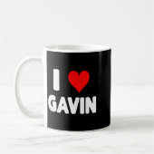 I Love Gavin - Heart  Kaffeetasse (Links)