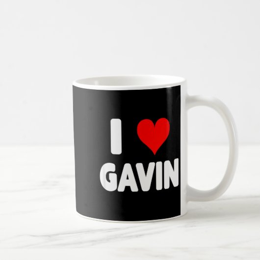 I Love Gavin - Heart Kaffeetasse (Rechts)