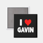 I Love Gavin - Heart Magnet (Vorderseite/Rückseite)