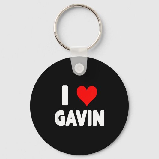 I Love Gavin - Heart Schlüsselanhänger (Vorderseite)