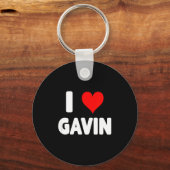 I Love Gavin - Heart Schlüsselanhänger (Vorderseite)