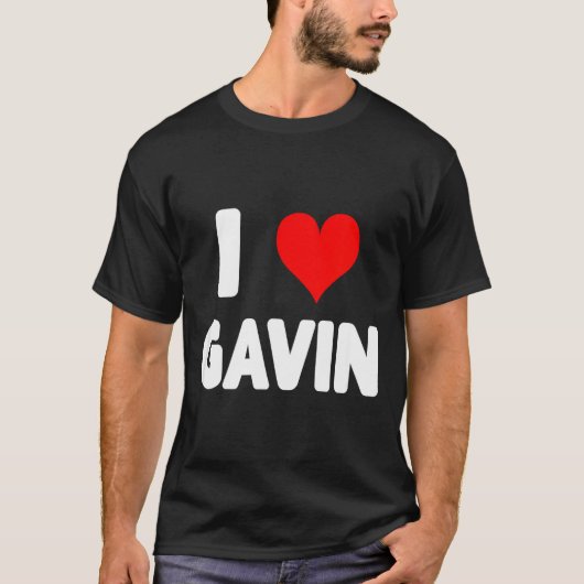 I Love Gavin - Heart  T-Shirt (Vorderseite)