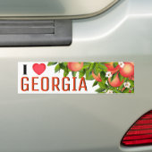 I Love Georgia Peaches Autoaufkleber (Auf Auto)