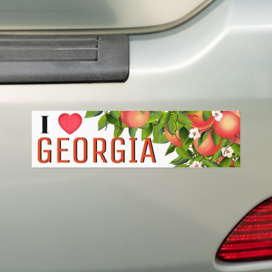 I Love Georgia Peaches Autoaufkleber (Auf Auto)