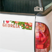 I Love Georgia Peaches Autoaufkleber (Auf Lkw)
