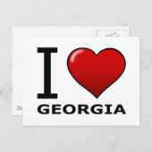 I LOVE GEORGIA POSTKARTE (Vorne/Hinten)