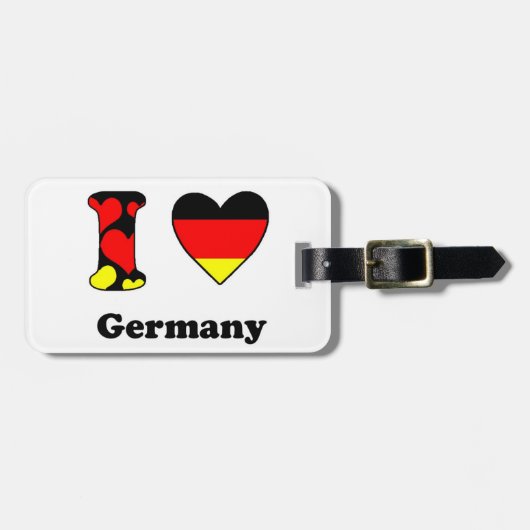 I love Germany Gepäckanhänger (Vorderseite horizontal)