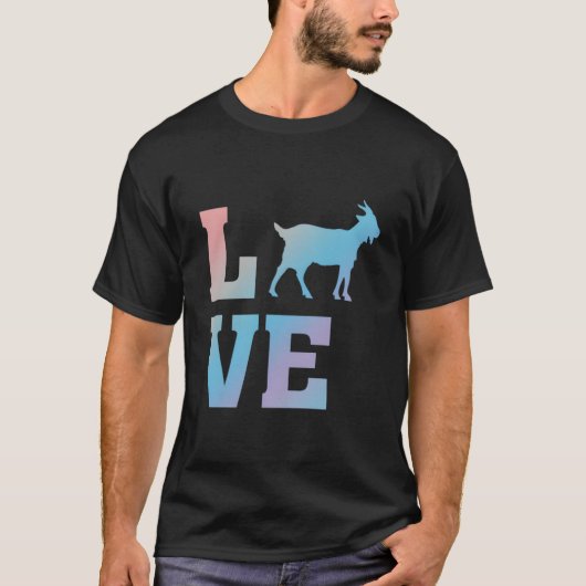 I Love Goats Goat Animal T-Shirt (Vorderseite)