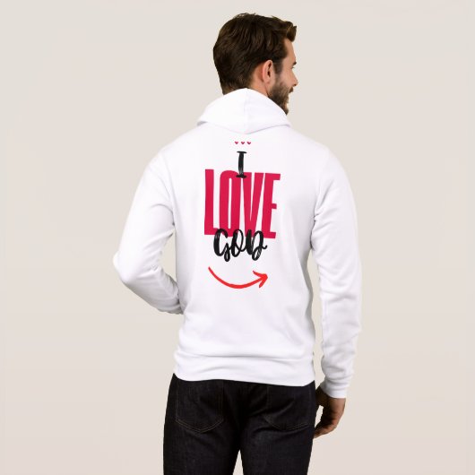 I Love God Hoodie (Schwarz voll)