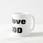 I love GOD Kaffeetasse (VorderseiteRechts)
