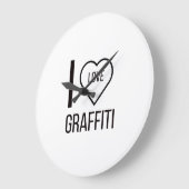 I LOVE GRAFFITI GROßE WANDUHR (Winkel)