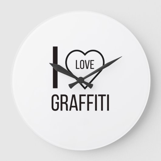 I LOVE GRAFFITI GROßE WANDUHR (Vorderseite)
