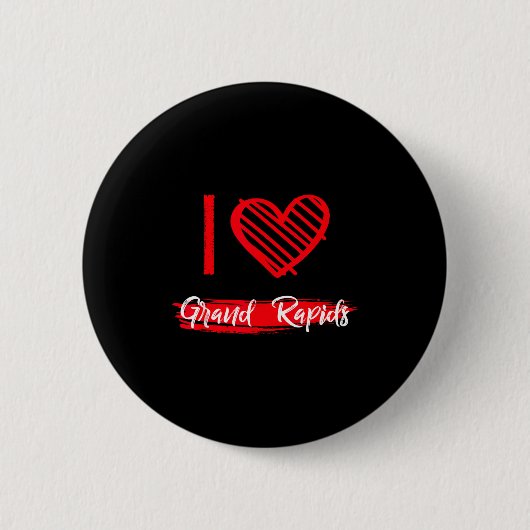 I Love Grand Rads I Heart Grand Rads Button (Vorderseite)