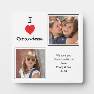 I Love Grandma 2 Fotoplatte