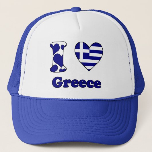 I love Greece Truckerkappe (Vorderseite)
