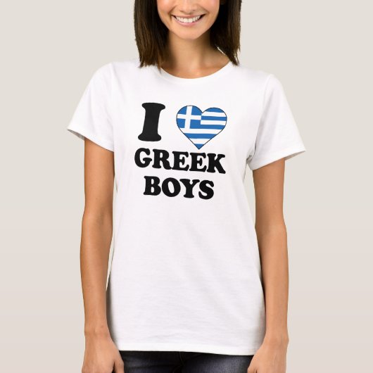 I love Greek Boys T-Shirt (Vorderseite)