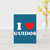 I Love Guidos Funny Italian American Quote  Karte (Gelbe Blume)