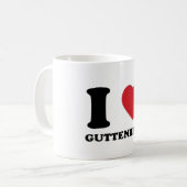 I LOVE GUTTENBERG KAFFEETASSE (Vorderseite Links)