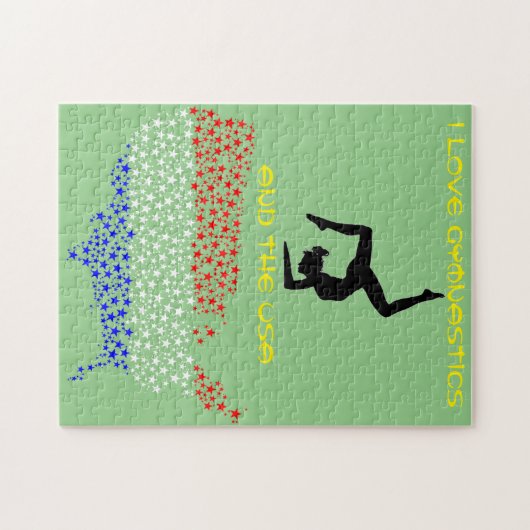 I Love Gymnastics and the USA Puzzle (Horizontal)