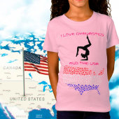 I Love Gymnastics and the USA T-Shirt