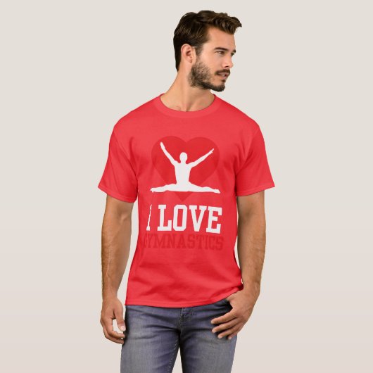 I Love Gymnastics Gymnasts Gymnast Sports Lover vi T-Shirt (Vorne ganz)