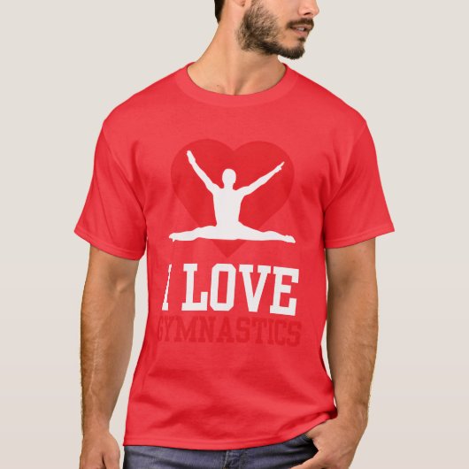 I Love Gymnastics Gymnasts Gymnast Sports Lover vi T-Shirt (Vorderseite)