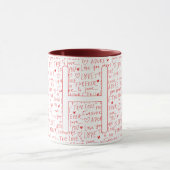I Love H You — Personalized Initial “H” Romantic D Tasse (Zentrum)