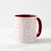 I Love H You — Personalized Initial “H” Romantic D Tasse (VorderseiteRechts)