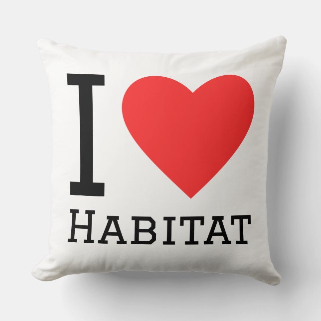 I love habitat kissen (Vorderseite)