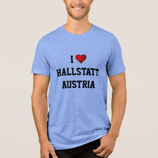 I LOVE HALLSTATT, AUSTRIA Tri-Blend SHIRT (Vorderseite)