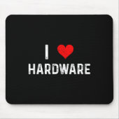 I Love Hardware - Heart Pc Gamer Gaming Build Code Mousepad (Vorne)