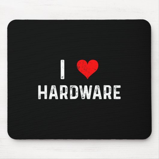 I Love Hardware - Heart Pc Gamer Gaming Build Code Mousepad (Vorne)