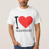 I love headphone T-Shirt (Vorderseite)