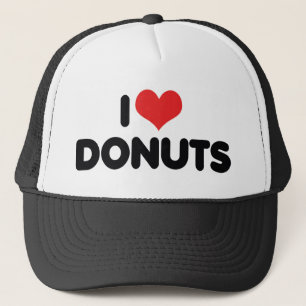 I Love Heart Donuts - Donut Snack Food Sugar Lover Truckerkappe