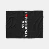 I Love Heart Fictional Men Simple Cute Funny Readi Fleecedecke (Vorderseite (Horizontal))