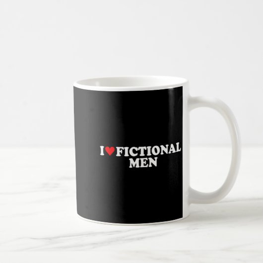 I Love Heart Fictional Men Simple Cute Funny Readi Kaffeetasse (Rechts)