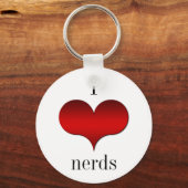 I Love (Heart) Nerds Keychain Schlüsselanhänger (Vorderseite)