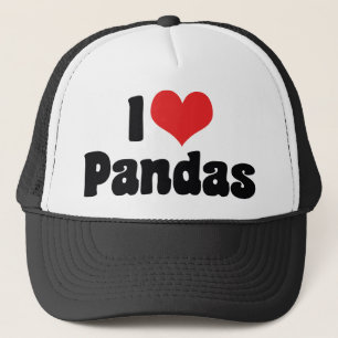 I Love Heart Pandas - Panda Lover Truckerkappe