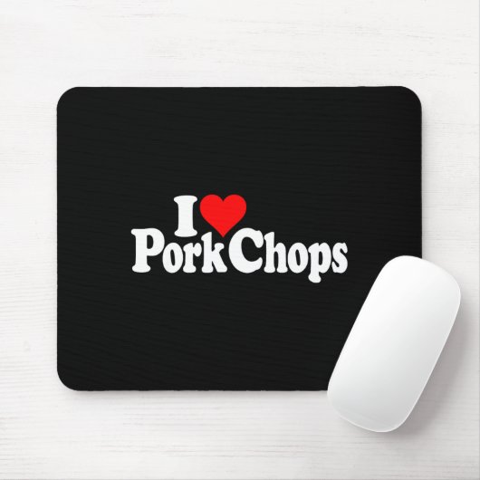 I Love Heart Rk Chops Mousepad (Mit Mouse)