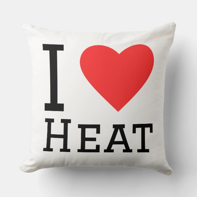 I love heat square sticker kissen (Vorderseite)