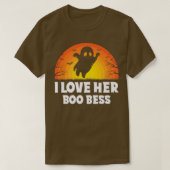 I Love Her Boo Bees Couples Halloween Adult Costum T-Shirt (Design vorne)