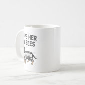 I Love Her Boo Bees Funny Halloween Dachshund Ween Kaffeetasse (Vorderseite Links)